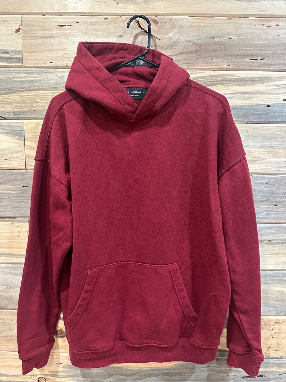 No Boundaries Burgundy Hooded Sweatshirt